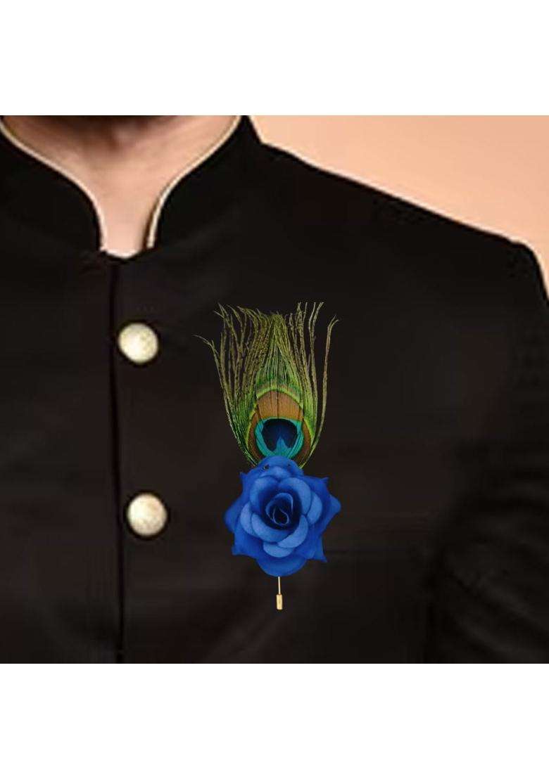 Gift Jaipur Morepankh Peacock Feather Brooches Brooch Broaches Brouches Pack for Wedding Engagement Men - Indya