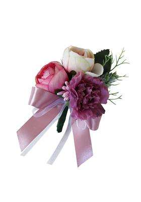 Dovewill Wedding Tea Rose Carnation Corsage Bridal Groom Flower Brooch Pin Party Decor