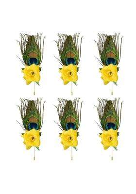 Gift Jaipur Morepankh Peacock Feather Brooches Brooch Broaches Brouches Pack for Wedding Engagement Men