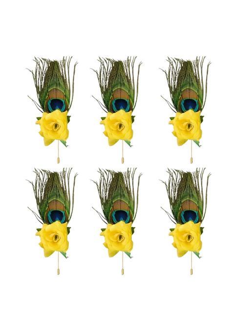 Gift Jaipur Morepankh Peacock Feather Brooches Brooch Broaches Brouches Pack for Wedding Engagement Men