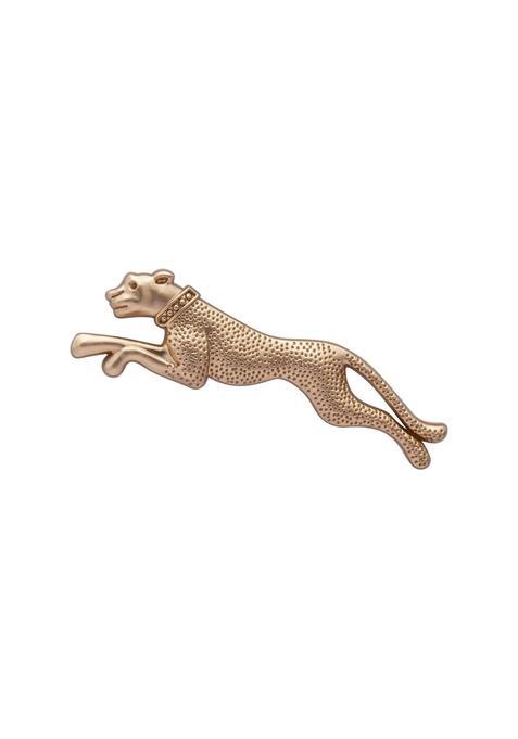 A N Kingpiin Lapel Pin for Men Golden Jaguar Brooch Suit Stud Shirt Studs Mens Accessories Metal