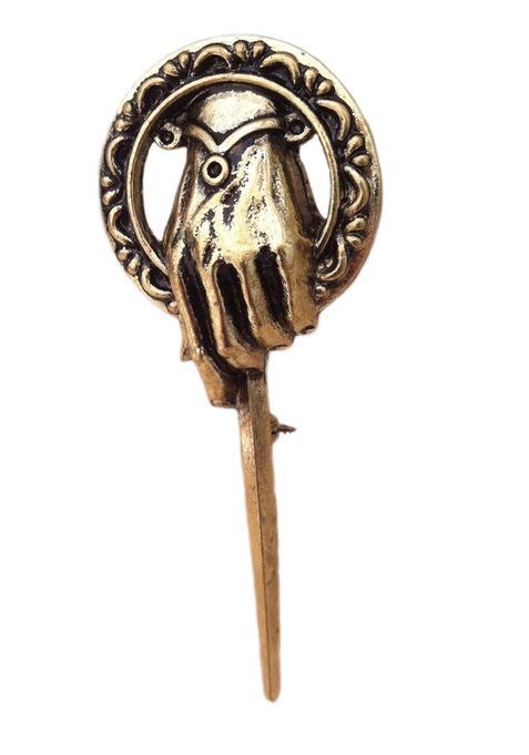 Klisa GOT Antique Gold Tone Hand of the King Brooch