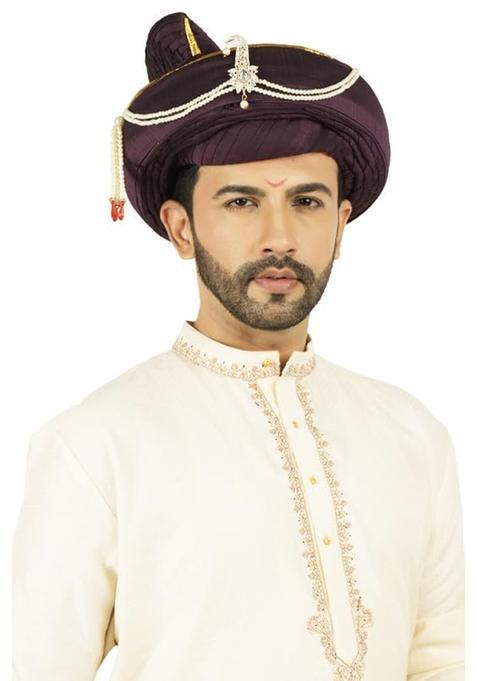 Priyakant Safawala Mens Maharashtra Peshwai Pagdi Topi Safaturban for Wedding and Traditional Function Use It