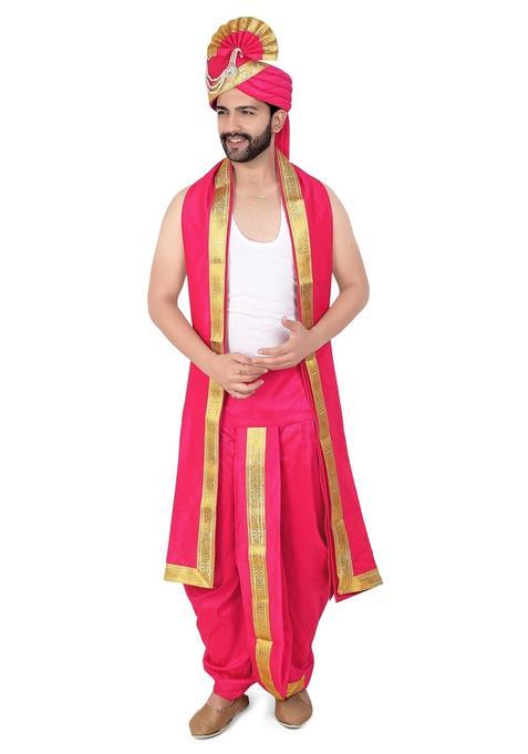 Priyakant Safawala Premium Mens Traditional Collection Safa with Dhoti Dupatta Set