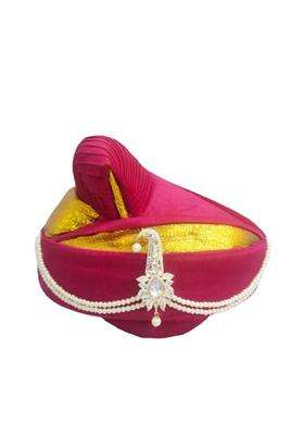 Priyakant Safawala Traditional Handstitch Ready to Wear Rani Colour Peshwai Pagdi Turban Safa
