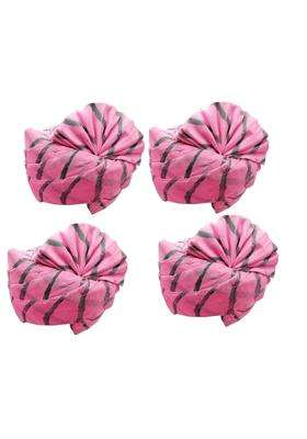 Brown Leaf Rajasthani Readymade Traditional Cotton Pink Leheriya Safa Turban Pug Pagdi for Wedding