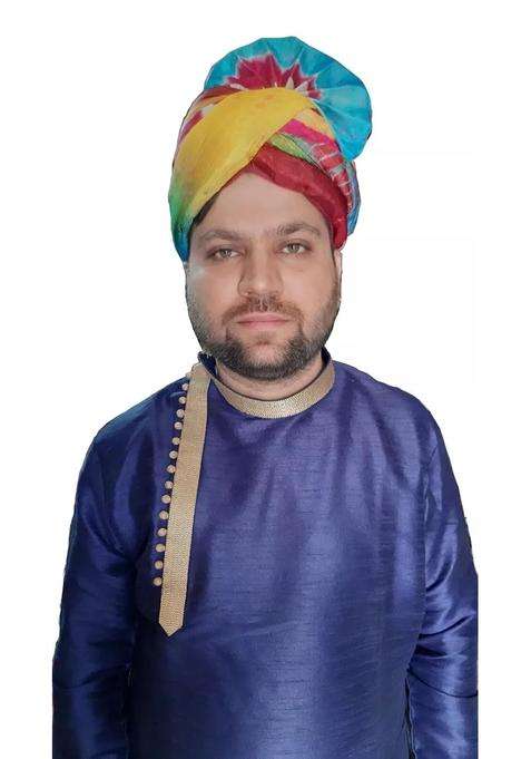 Indian Groom Turban Men Hat Top Safa Cotton Blend Pagri Handmade Safa Pag 6 3 4 21 Small Multi Color