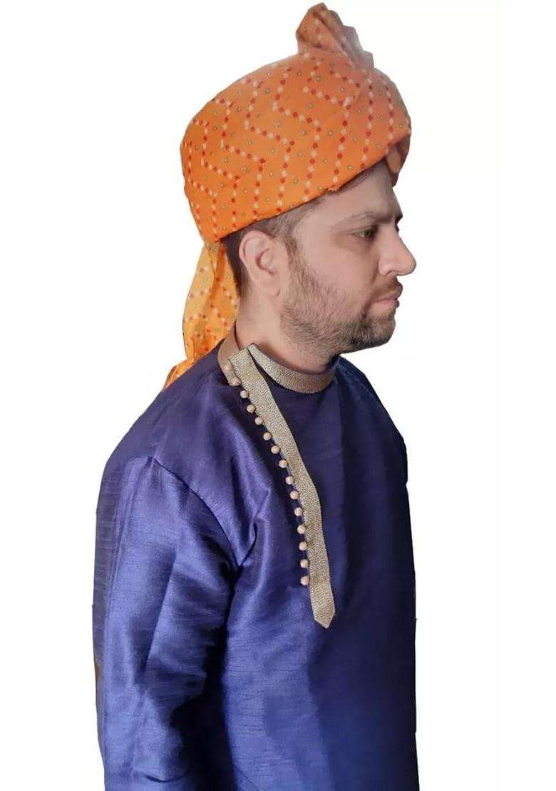 Men Hat Designer Turban Floral Print Safa Indian Groom Pagri Safa Handmade Pag 6 3 4 21 Small Multi Color - Indya