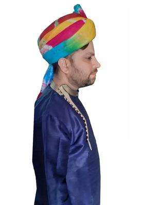 Indian Groom Turban Men Hat Top Safa Cotton Blend Pagri Handmade Safa Pag 7 3 8 23 Large Multi Color