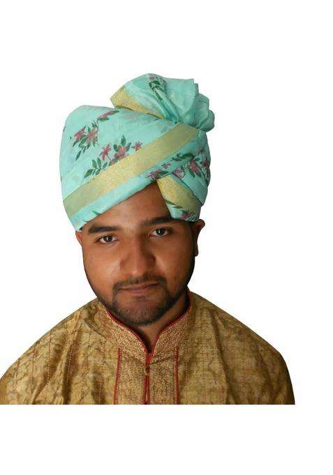 Men Hat Top Safa Indian Wedding Groom Banarasi Silk Pag Pagri Turban Handmade Pag 6 3 4 21 Small Multi Color