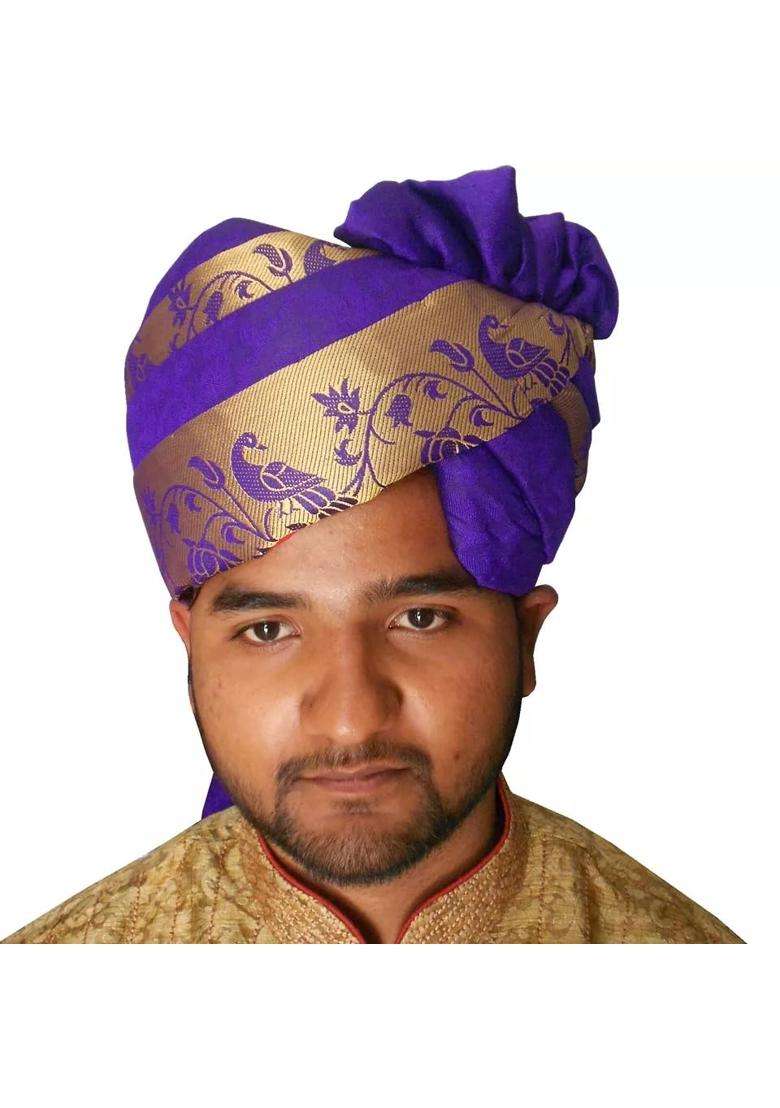 Men Hat Designer Turban Floral Print Safa Indian Groom Pagri Handmade Pag 7 5 8 24 X Large Multi Color - Indya