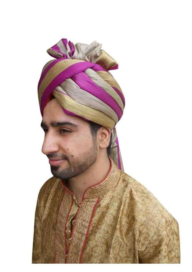 Men Safa Pag Pagri Hat Turban Indian Top Handmade Groom Wedding Traditional 7 5 8 24 X Large Multi Color - Indya