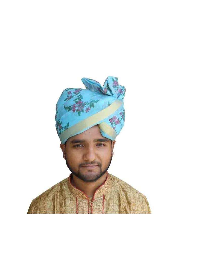 Men Safa Pag Pagri Hat Turban Indian Top Handmade Groom Wedding Traditional 7 22 Medium Multi Color - Indya