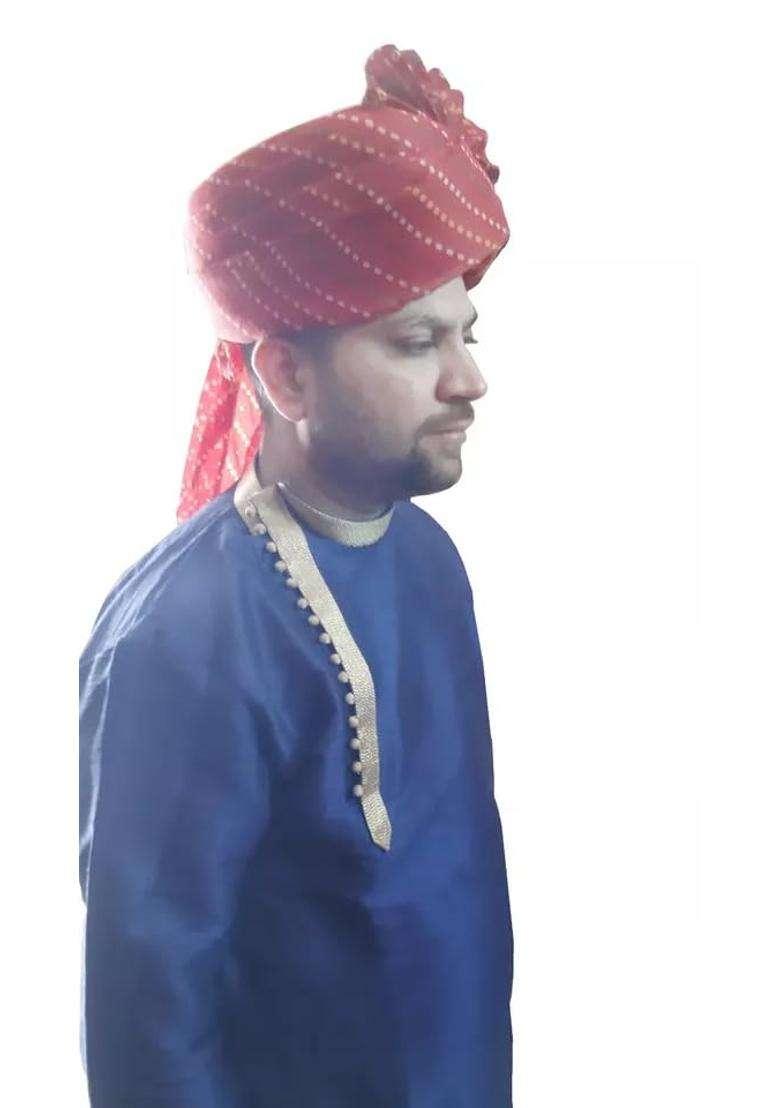 Indian Turban Cotton Blend Men Hat Top Safa Traditional Groom Pagri Handmade Pag 7 1 2 23 Point 6 - Indya