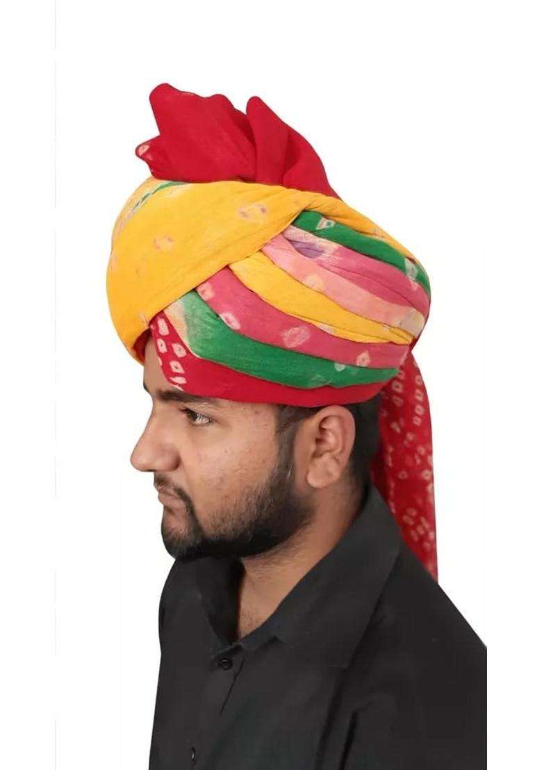 Men Hat Ethnic Indian Pagri Handmade Multicolor Safa Wedding Turban Head Wear 7 1 2 23 Point 6 X Large - Indya