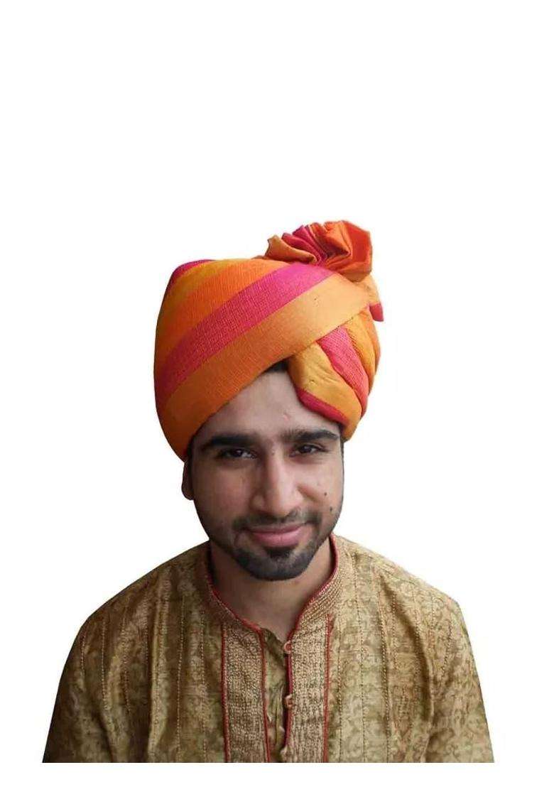 Men Safa Pag Pagri Hat Turban Indian Top Handmade Groom Hats Wedding Traditional 7 3 8 23 Large Multi Color - Indya