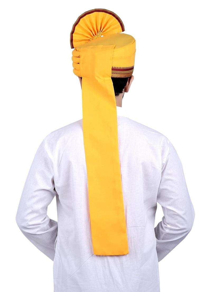 Priyakant Safawala Yellow Wedding Collection Premium Safa Pheta Pagdi Turban - Indya