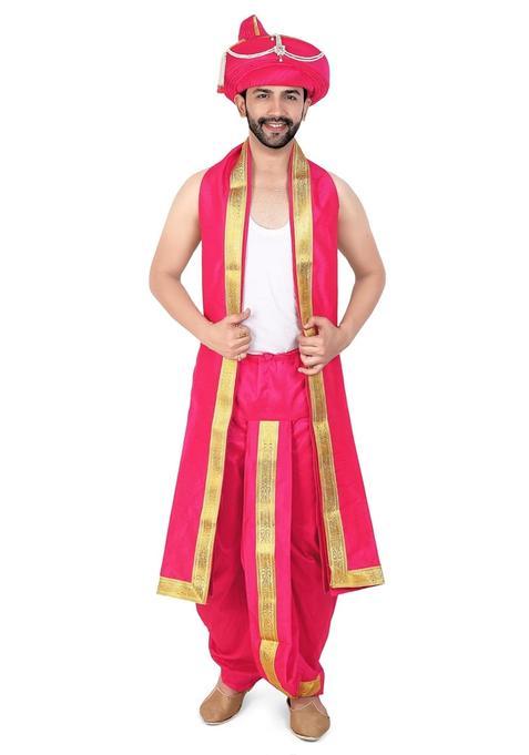 Priyakant Safawala Premium Wedding Collection for Maharashtra Peshwai Pagdi with Dhoti Dupatta Set