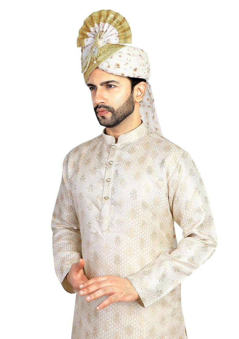 Priyakant Safawala Mens Traditional Wedding Collection Bee Design Handcrafted Safa Pheta Pagdi Turban - Indya