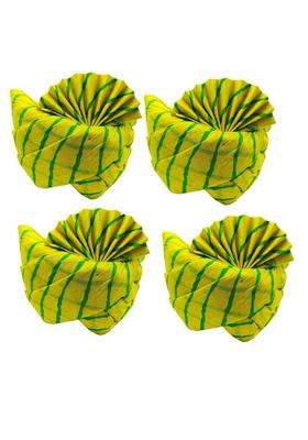 Brown Leaf Rajasthani Readymade Traditional Cotton Green Leheriya Safa Turban Pug Pagdi for Wedding