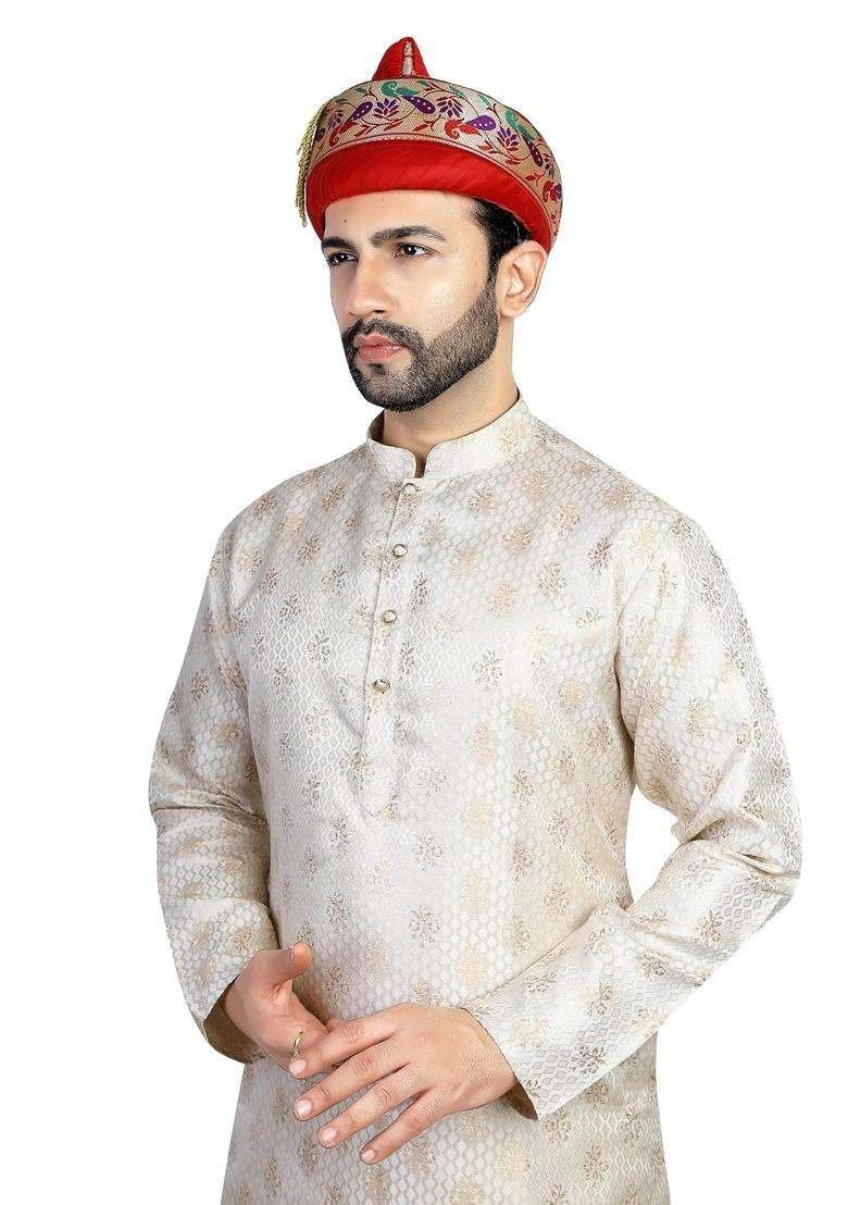 Priyakant Safawala Premium Wedding Collection for Maharashtra Paithani Puneri Tilak Pagdi Topi Safa Turban - Indya
