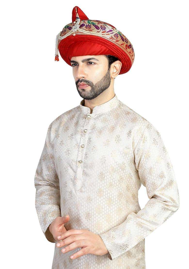 Priyakant Safawala Premium Wedding Collection for Maharashtra Paithani Peshwai Pagdi Topi Safa Turban - Indya