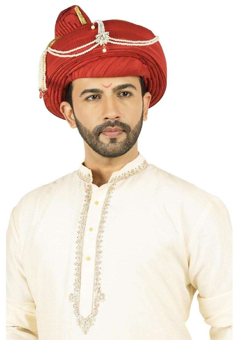 Priyakant Safawala Premium Wedding Collection for Maharashtra Peshwai Pagdi Topi Safa Turban - Indya