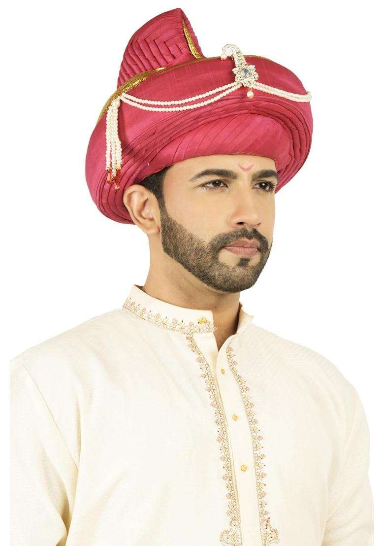 Priyakant Safawala Premium Wedding Collection for Maharashtra Peshwai Pagdi Topi Safa Turban - Indya