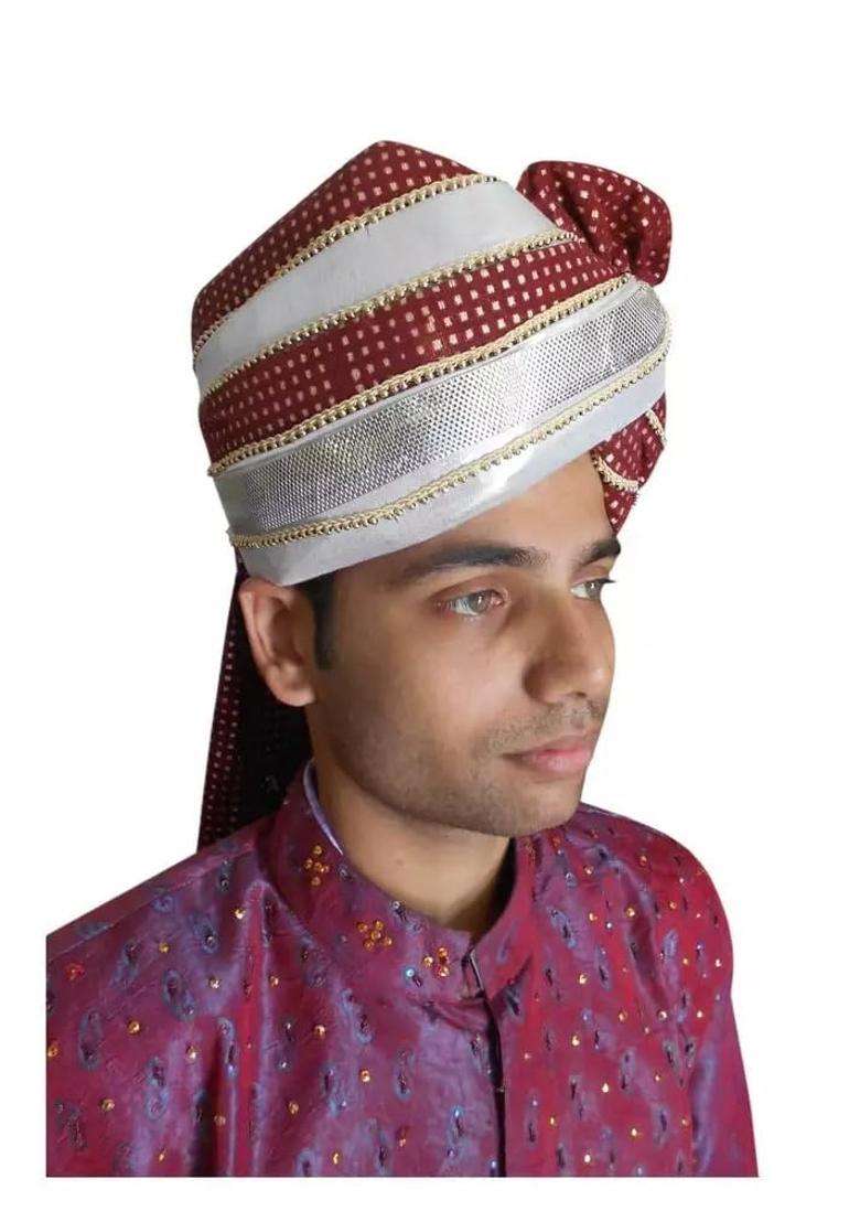 Men Safa Pag Pagri Hat Turban Indian Top Handmade Groom Wedding Traditional 7 1 8 22 Point 25 Medium - Indya