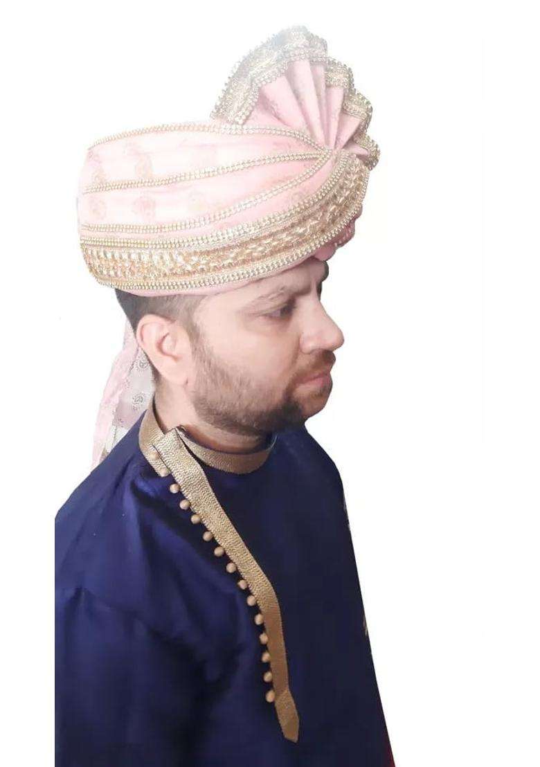 Men Safa Pag Pagri Hat Turban Indian Top Handmade Groom Wedding Traditional 6 3 4 21 Small - Indya
