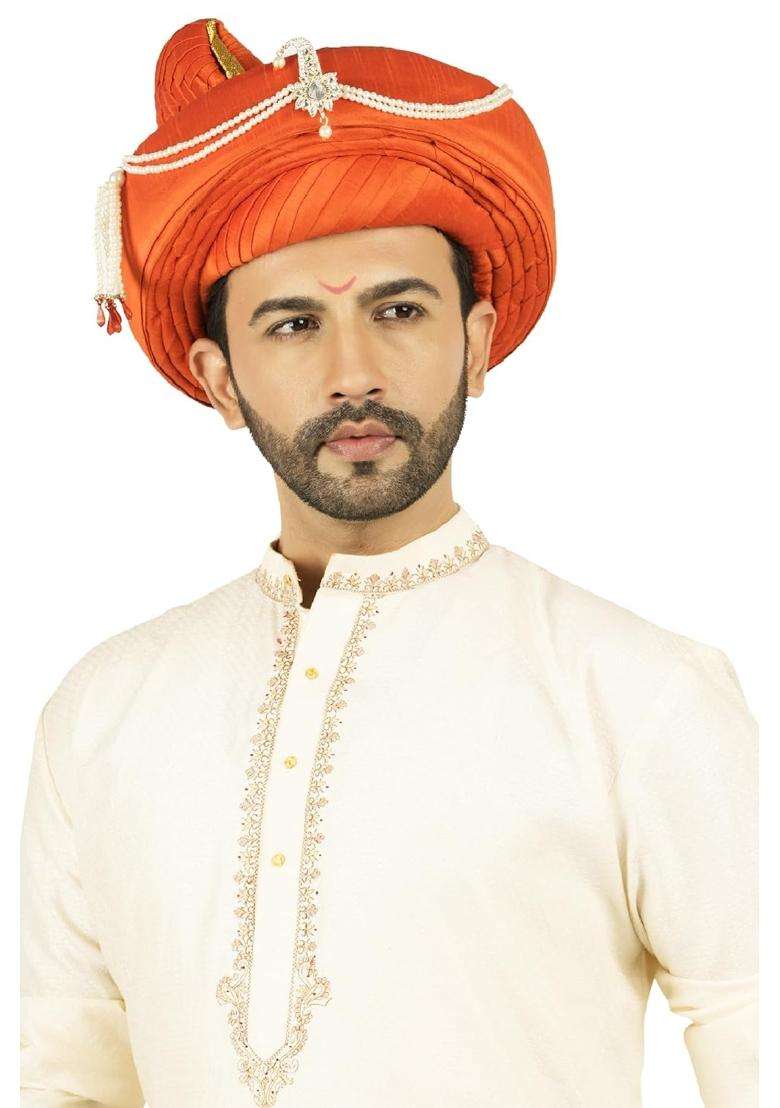 Priyakant Safawala Premium Wedding Collection for Maharashtra Peshwai Pagdi Topi Safa Turban - Indya