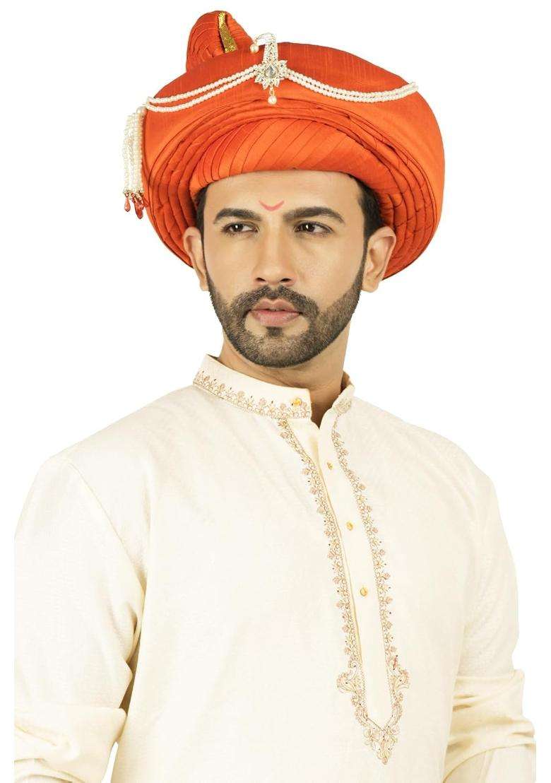Priyakant Safawala Premium Wedding Collection for Maharashtra Peshwai Pagdi Topi Safa Turban - Indya