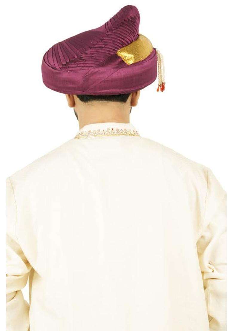 Priyakant Safawala Mens Maharashtra Peshwai Pagdi Topi Safaturban for Wedding and Traditional Function Use It - Indya