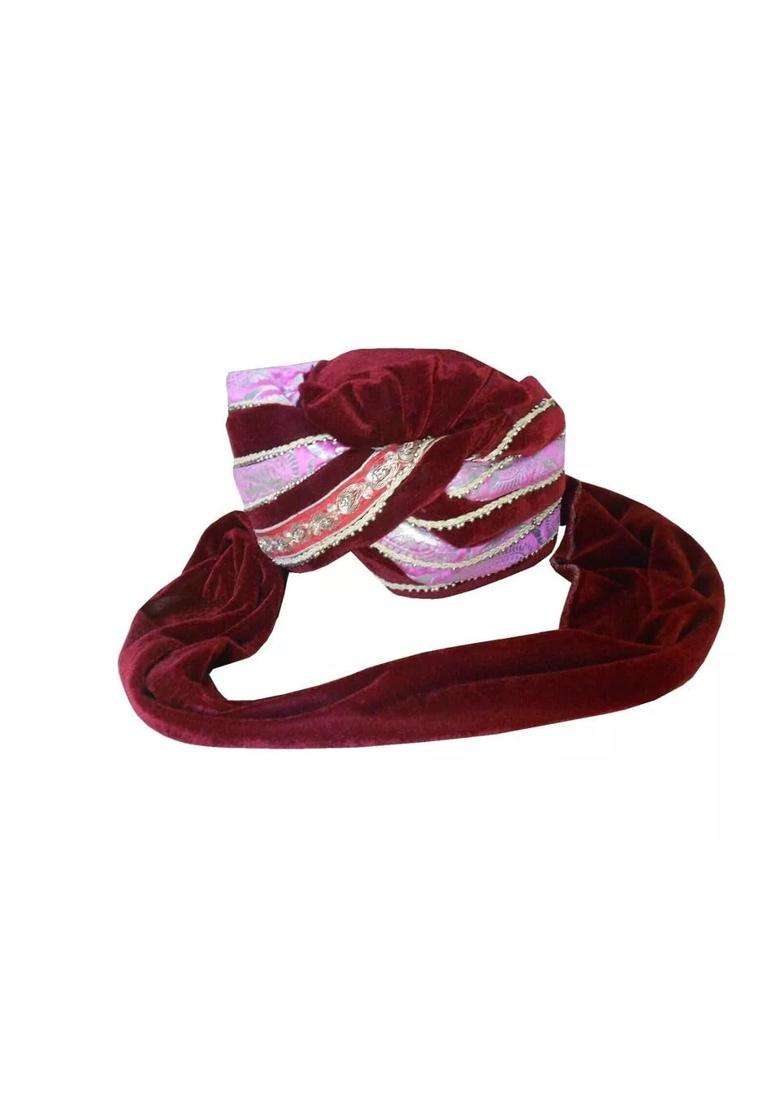 Men Safa Pag Pagri Hat Turban Indian Top Hats Handmade Groom Wedding Traditional 7 3 8 23 Large - Indya
