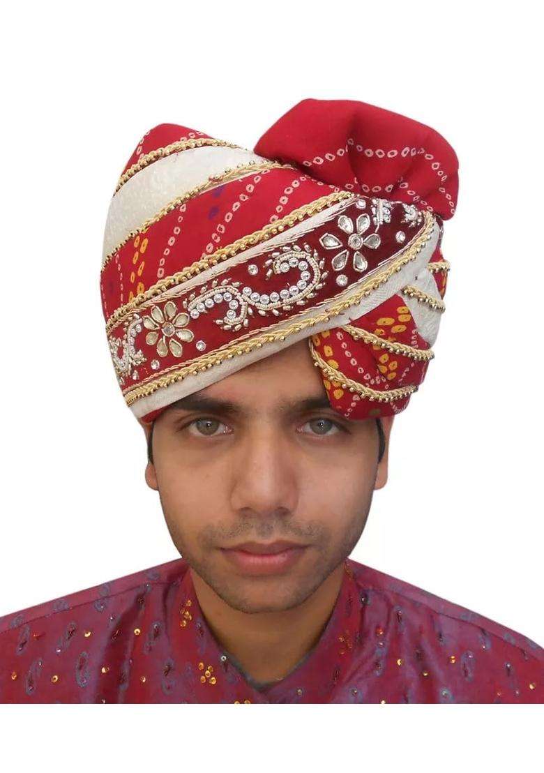 Men Hat Top Safa Indian Wedding Designer Turban Large Sherwani Pagri Groom Pag 7 3 8 23 Large - Indya