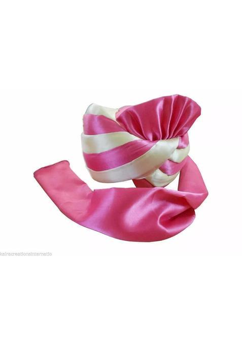 Indian Men Safa Pag Pagri Turban Indian Handmade Groom Wedding Traditional Cream and Pink 7 3 8 23 Large