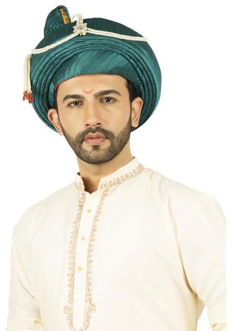 Priyakant Safawala Mens Maharashtra Peshwai Pagdi Topi Safaturban for Wedding and Traditional Function Use It