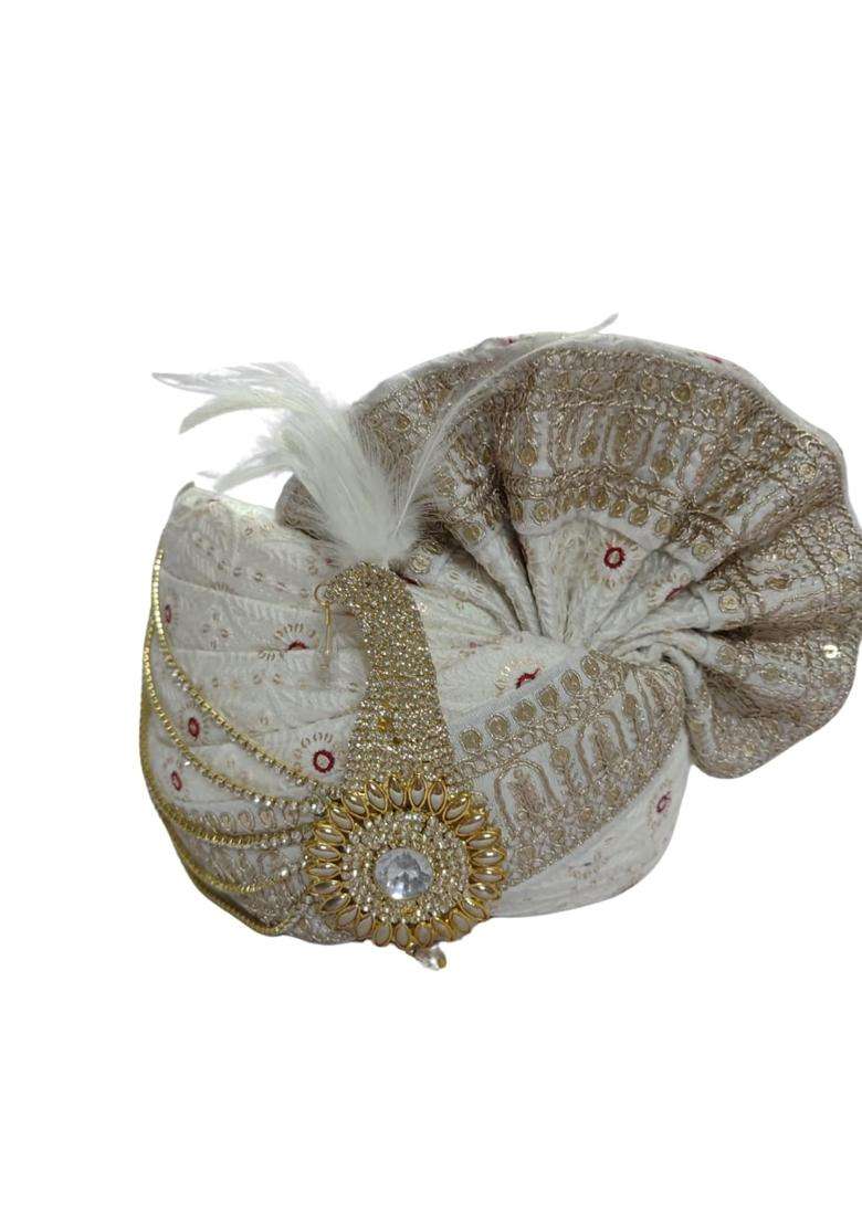 White Anjana Handicraft Traditional Wedding Accessories - Indya