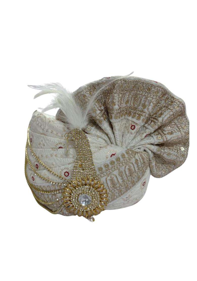 White Anjana Handicraft Traditional Wedding Accessories - Indya