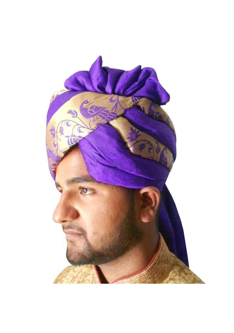 Men Hat Designer Turban Floral Print Safa Indian Groom Pagri Handmade Pag 6 3 4 21 Small - Indya