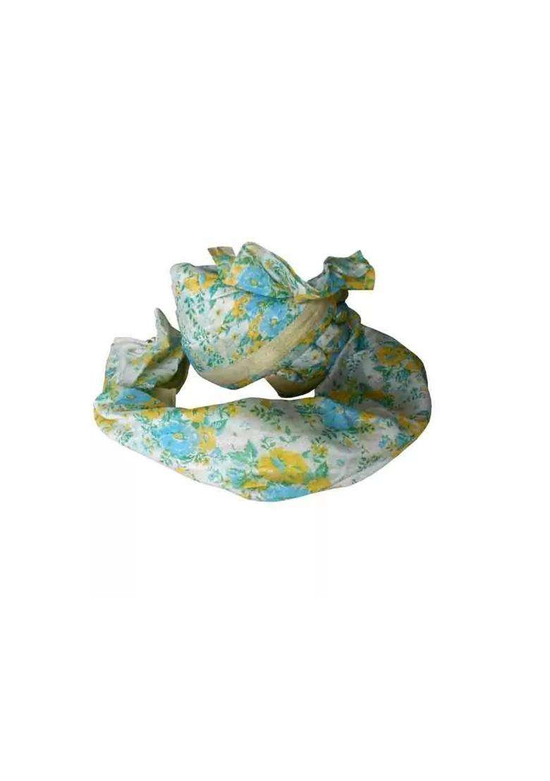 Men Hat Traditional Wedding Groom Pagri Flower Print Banarasi Silk Turban Pag 6 3 4 21 Small Multi Color - Indya