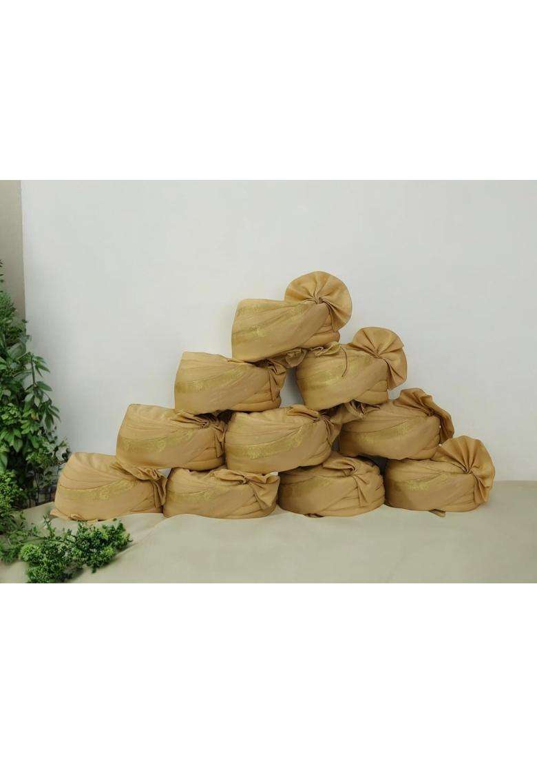 Traditional Wedding Turban Subtle Golden Pack of 10 - Indya