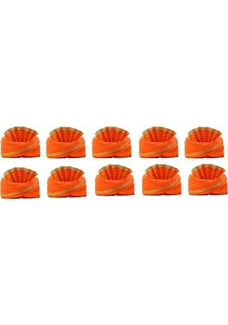 Parnaira Ethnic Traditional Pagri for Barati Groom Dulha Milni and Dholis for Men and Women Unisex Pack of 10 - Indya