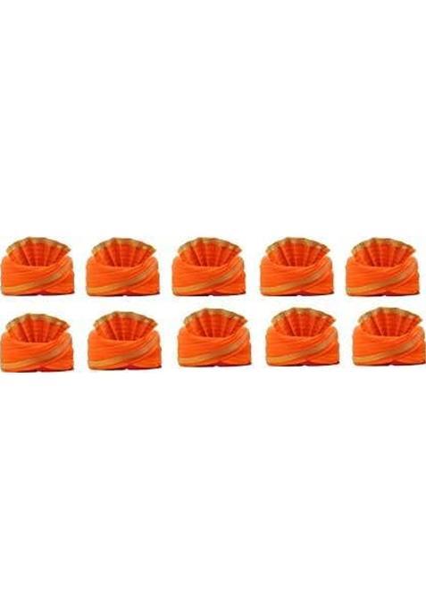 Parnaira Ethnic Traditional Pagri for Barati Groom Dulha Milni and Dholis for Men and Women Unisex Pack of 10