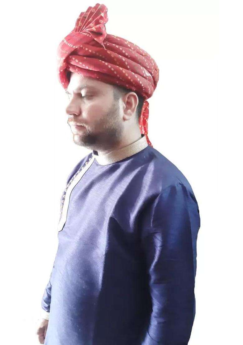 Indian Turban Cotton Blend Men Hat Top Safa Traditional Groom Pagri Handmade Pag 7 22 Medium - Indya