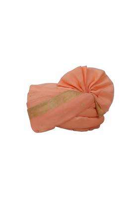 Traditional Wedding Turban Peach with Golden Border Pack of 10