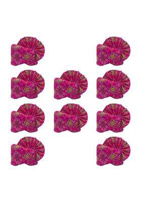Krypmax Gharati Barati Fancy Printed Designer Pagri Pagdi Welcome Pagri for Barati for Men and Women Pack of 10