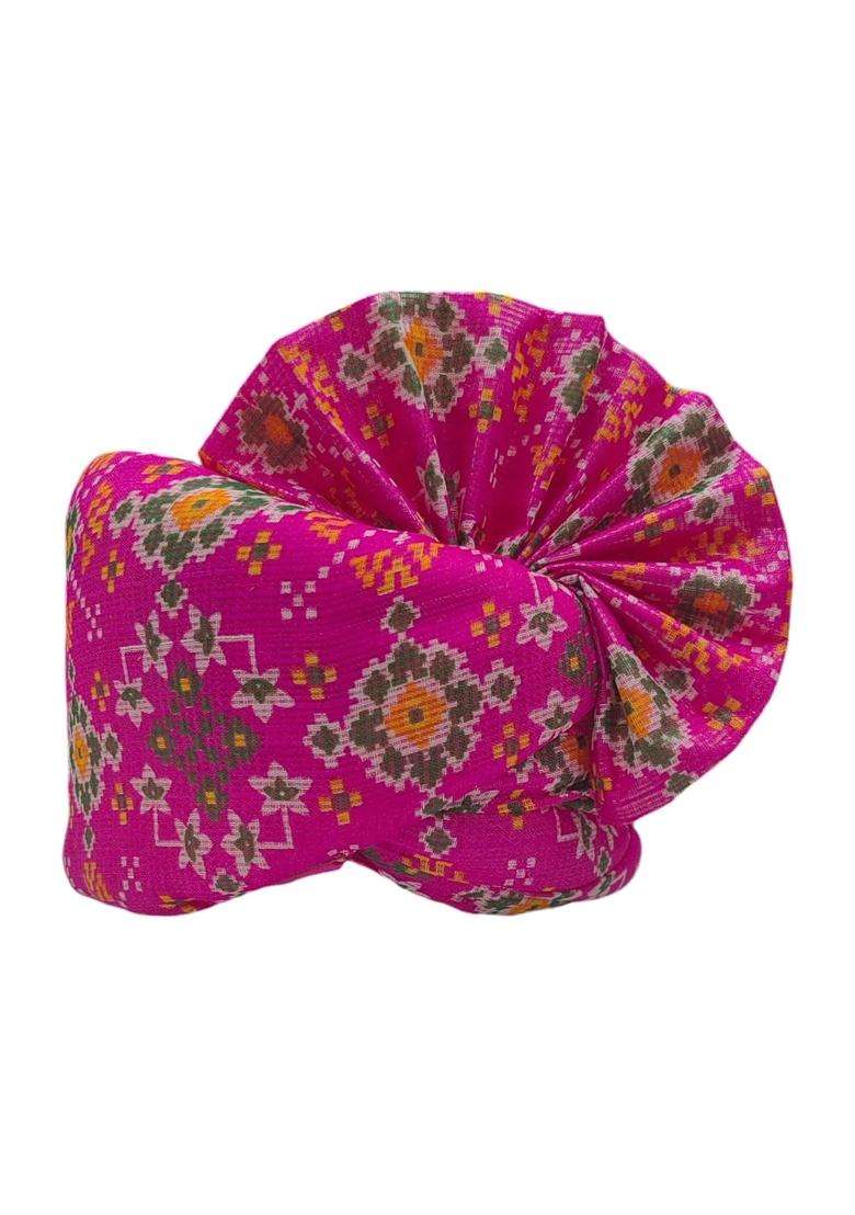 Krypmax Gharati Barati Fancy Printed Designer Pagri Pagdi Welcome Pagri for Barati for Men and Women Pack of 10 - Indya
