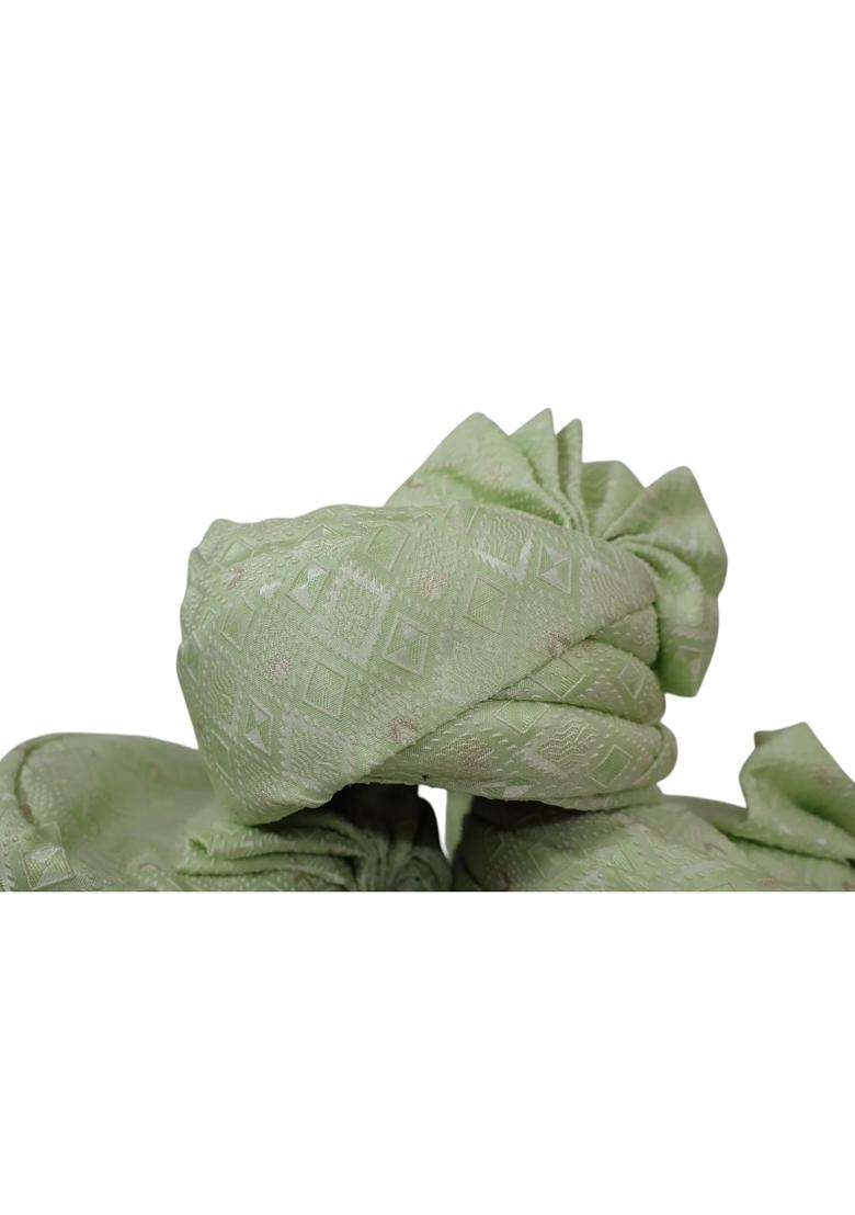 Traditional Wedding Turban Light Green Pack of 10 - Indya