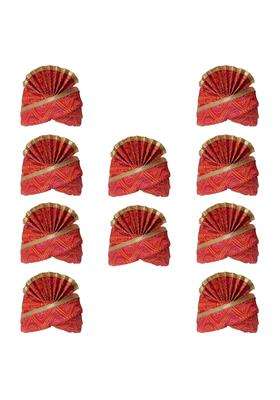 Krypmax Gharati Barati Pagri Pagdi Welcome Pagri for Barati for Men and Women Unisex Free Size Pack of 10